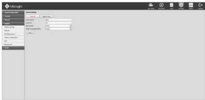 Milesight MS-N5016-UT - General Settings - 1