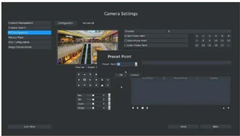Milesight MS-N5016-UT - Presets Point Setup - 2