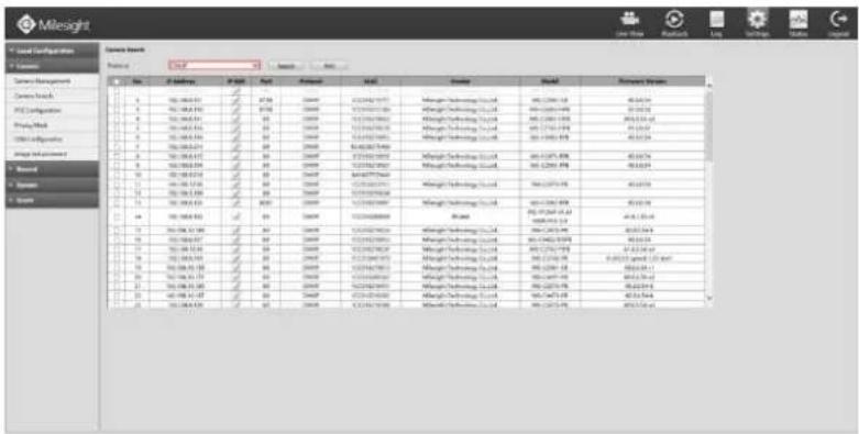 Milesight MS-N5016-UT - Device Search - 3
