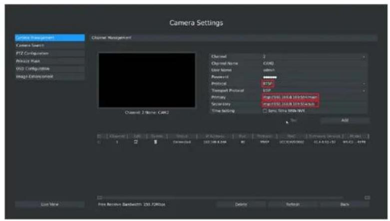 Milesight MS-N5016-UT - Method2. Add IP Channel in camera management interface - 3