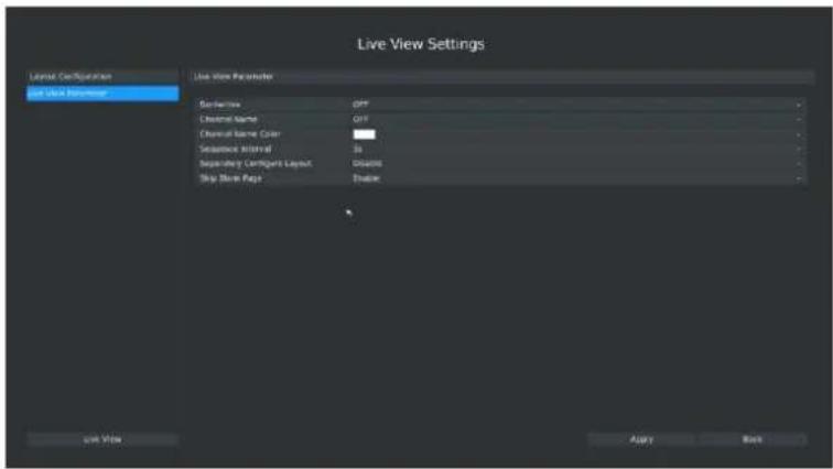 Milesight MS-N5016-UT - Live View Parameter - 1