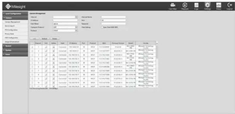 Milesight MS-N5016-UT - Camera Management - 1