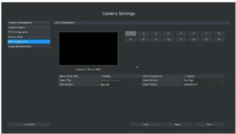 Milesight MS-N5016-UT - OSD configuration - 1