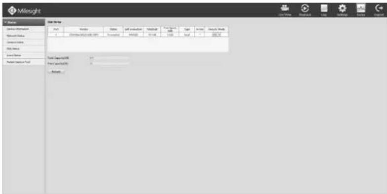 Milesight MS-N5016-UT - Disk Status - 1