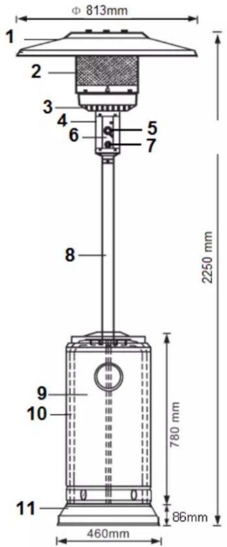 Eurom THG 14000 - Beschreibung, Zusammensetzung und Montage - 1