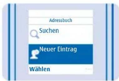 Adressbuch Suchen Neuer Eintrag Wählen