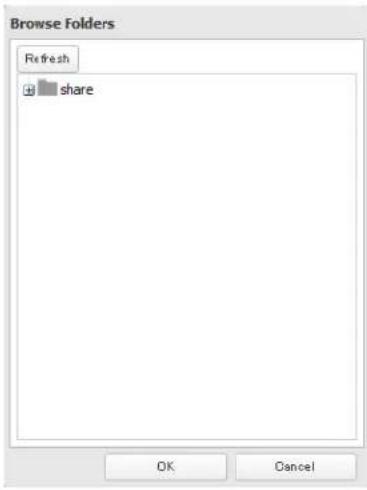 Browse Folders Refresh share OK Cancel