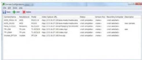 Current Composites File Edit Tools Help Add Add Delete Cam Advertising Hardware Model Video Capture URL Status Service Rate Recording Computer Description AIDS_011-14 HATS K0113-0 http://12.18.37.20/ass-media-media.asp root completely - more - root subscribed - new camera HATS_0121 HATS K0122 http://12.18.37.22/ass-media-media.asp root completely - more - root subscribed - new camera Para_C:0121 Reromics K01239 http://12.18.37.20/ophylogs/gp-prosecuted root completely - more - root subscribed - new camera TP-1504 TP-Latz T0.01310 http://12.18.37.20/video.asp root completely - more - root subscribed - new camera TP-Latz TP-Latz T0.01310 http://12.18.37.20/video.asp root completely - more - root subscribed - new camera Nuclear_JPT124 Nuclear_M JPT124 http://12.18.37.20 free.asp root completely - more - root subscribed - new camera