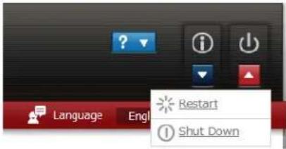 Language Engl ? ↓ i ↓ i Restart Shut Down