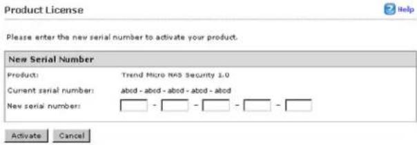Product License Please enter the new serial number to activate your product. New Serial Number Product: Trend Micro NAS Security 1.0 Current serial number: abcd - abcd - abcd - abcd - abcd - abcd - abcd - abcd - abcd - abcd - abcd - abcd - abcd - abcd - abcd - abcd - abcd - abcd - abcd - abcd - abcd - abcd - abcd - abcd - abcd - abcd - abcd - abcd - abcd - abcd - abcd - abcd - abcd - abcd - Abcd - Abcd - Abcd - Abcd - Abcd - Abcd - Abcd - Abcd - Abcd - Abcd - Abcd - Abcd - Abcd - Abcd - Abcd - Abcd - Abcd - Abcd - Abcd - Abcd - Abcd - Abcd - Abcd - Abcd - Abcd - Abcd - Abcd - Abcd - Abcd - Abcd - Abcd - Abcd - Abcd - Abc New serial number: □-□-□-□-□-□-□ Activate Cancel