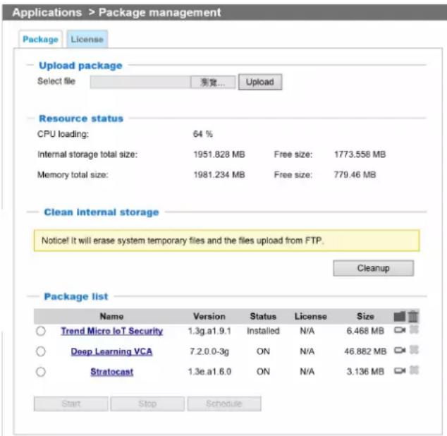 Vivotek FD9365-EHTV - Applications > Package management - a.k.a., VADP (VIVOTEK Application Development Platform) - 1