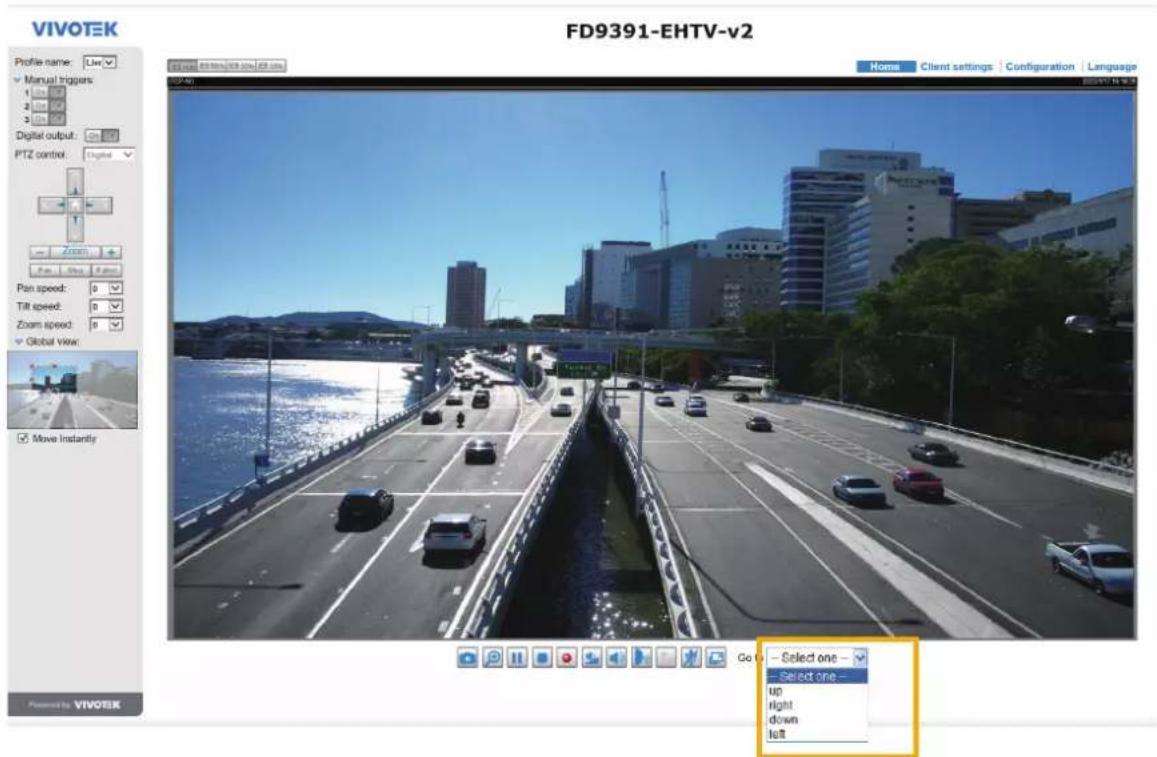 Vivotek FD9365-EHTV - Home page in the E-PTZ Mode - 1