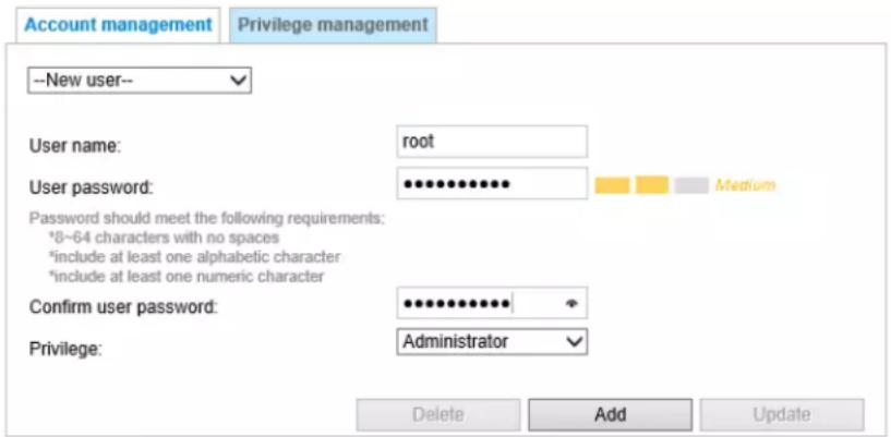 Vivotek FD9365-EHTV - Security > User accounts - 1