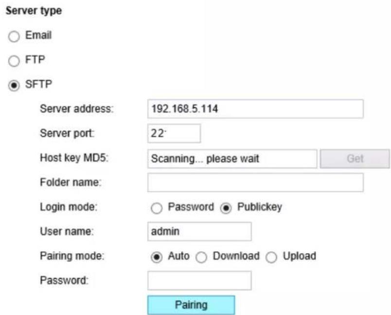 Vivotek FD9365-EHTV - Server type - SFTP - 1