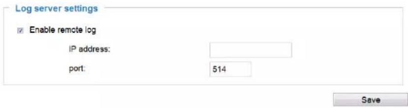 Vivotek FD9365-EHTV - Log server settings - 1