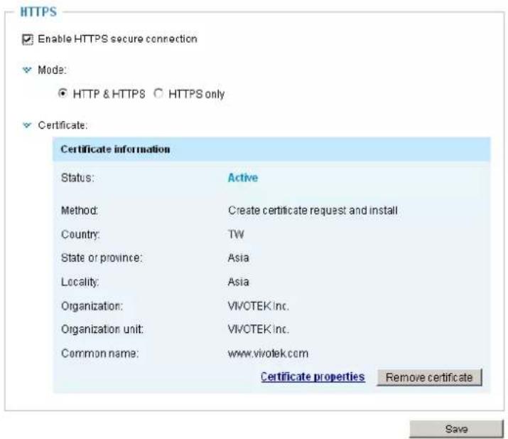 Vivotek FD9365-EHTV - Certificate information - 9