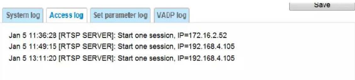 Vivotek FD9365-EHTV - Access log - 1