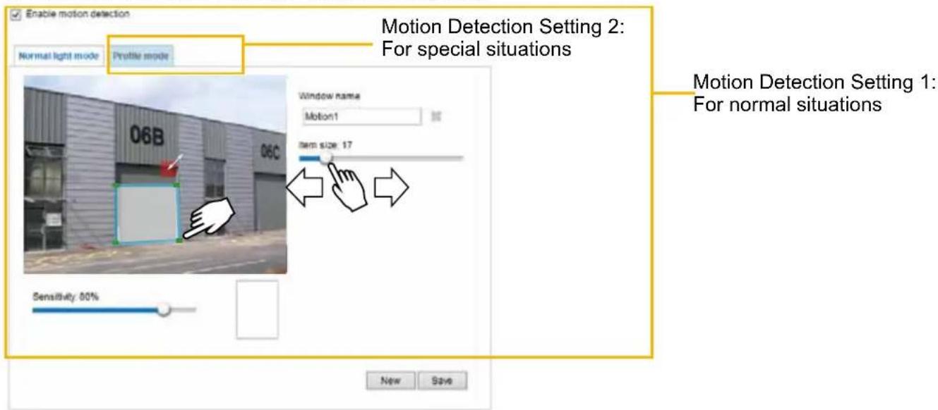 Vivotek FD9365-HTV - Applications > Motion detection - 1