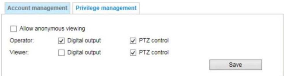 Vivotek FD9365-HTV - Privilege management - 1