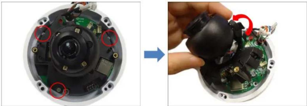 ACTi A92 - How to Move the Camera Cable From Side to Bottom - 6