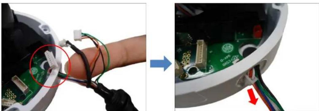 ACTi A92 - How to Move the Camera Cable From Side to Bottom - 3