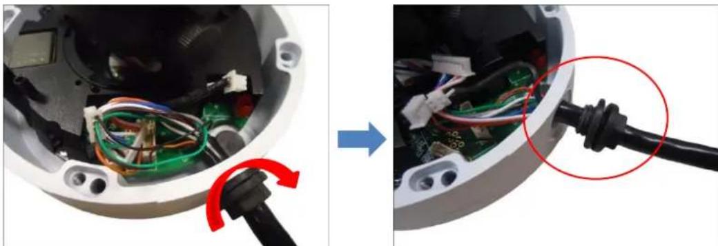 ACTi A92 - How to Move the Camera Cable From Side to Bottom - 2