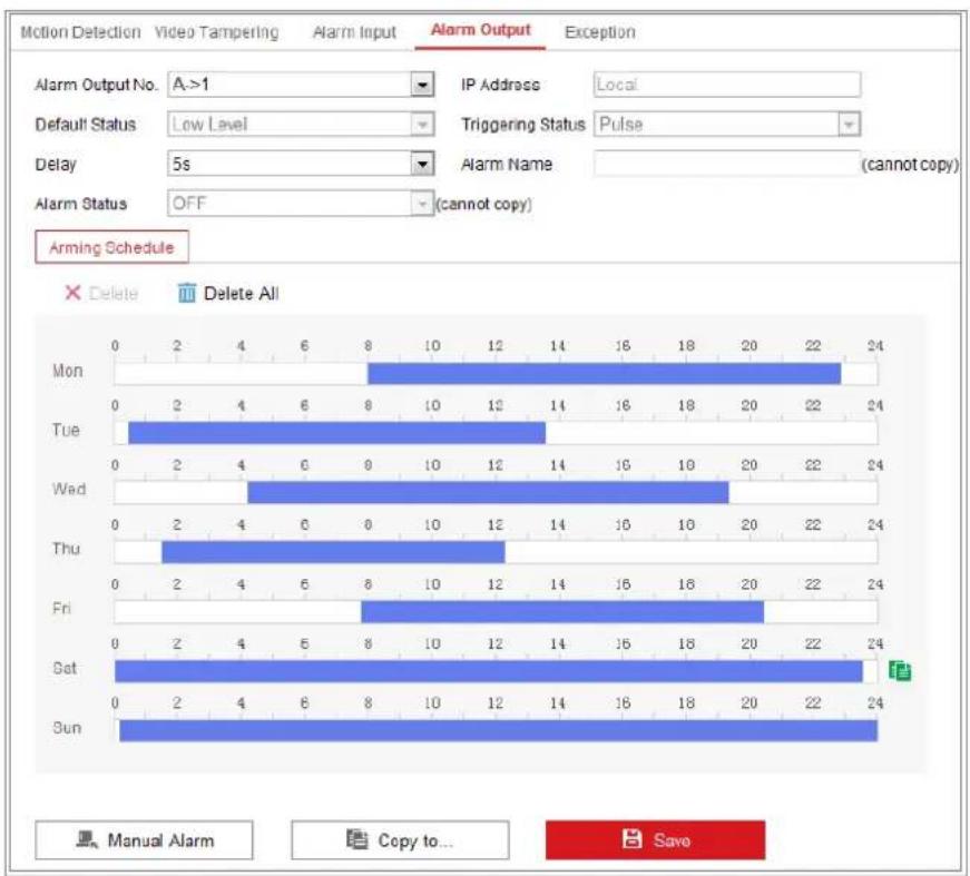 Hikvision DS-2CD2H55FWD-IZS - Configuring Alarm Output - 1