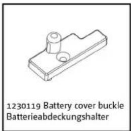 1230119 Battery cover buckle Batterieabdeckungshalter