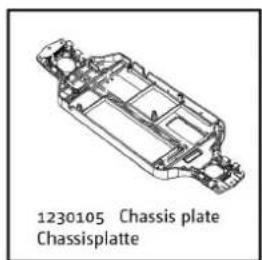 1230105 Chassis plate Chassisplatte