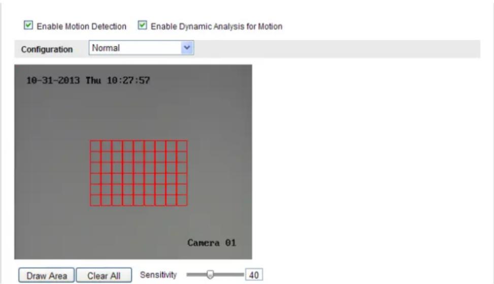 Hikvision DS-2CD4A85F-IZHS - Configuration > Advanced Configuration> Basic Event > Motion Detection - 1