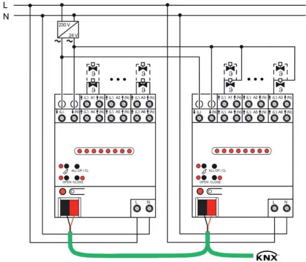 Merten MEG6730-0001 - Gerät anschließen für Stellantriebe AC 24 V - 1
