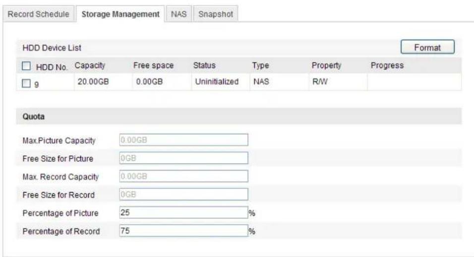 Hikvision DS-2CD2522FWD-ISB - Configuration > Advanced Configuration > Storage > NAS - 3