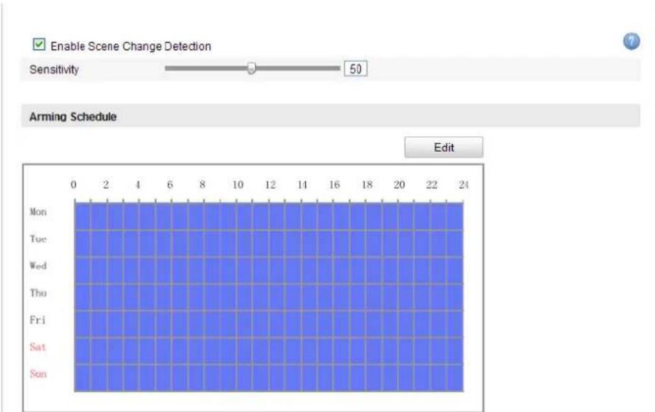 Hikvision DS-2CD2522FWD-ISB - Configuration> Advanced Configuration> Smart Event> Scene Change Detection - 1
