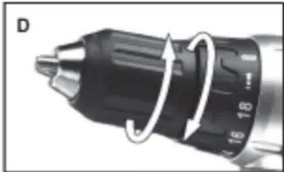Workzone 20V Max Li-Ion Drill with 59 Pc Project Kit - TORQUE ADJUSTMENT[SEE D] - 1