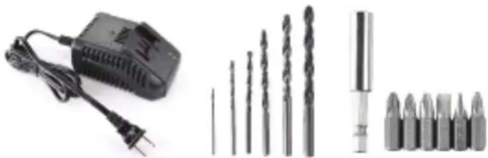 Workzone 20V Max Li-Ion Drill with 59 Pc Project Kit - The set includes the following pieces: - 1
