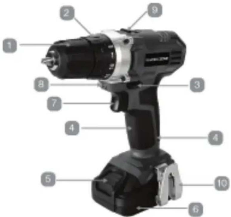 Workzone 20V Max Li-Ion Drill with 59 Pc Project Kit - Descripción general - 1
