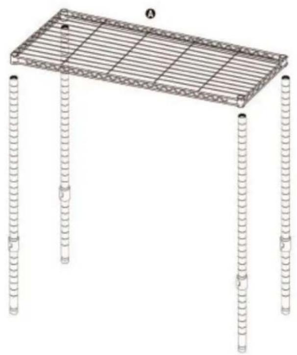Easy Home 4-Tier Chrome Shelving - Estantería cromada de construcción reforzada - 1