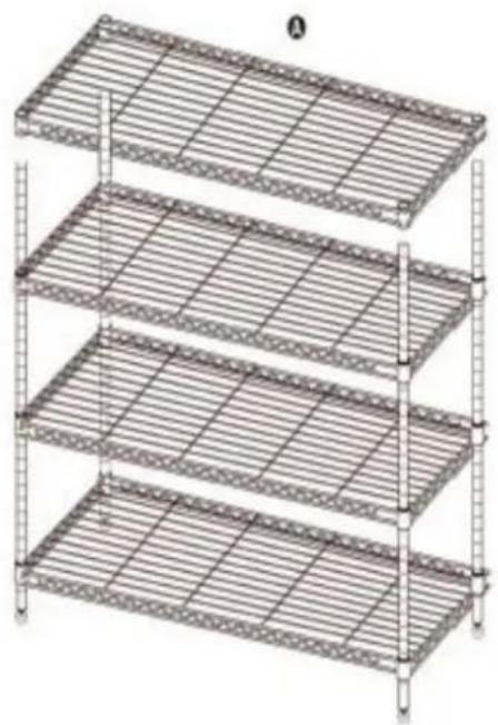Easy Home 4-Tier Chrome Shelving - Step 4 - 1