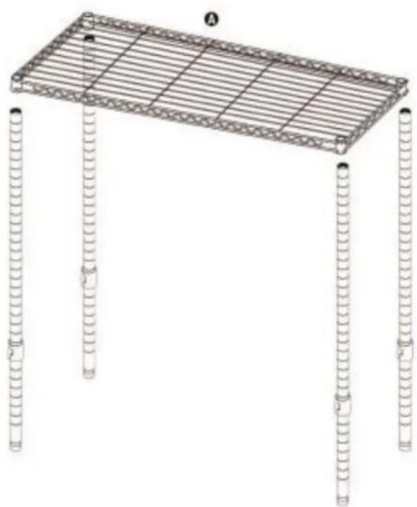Easy Home 4-Tier Chrome Shelving - Step 2 - 1