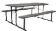 Easy Home Gardenline 6' Folding Picnic Table - Warranty Information - 1