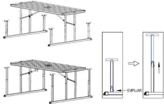 Easy Home Gardenline 6' Folding Picnic Table - Instrucciones de ensamblaje Instrucciones picinsplegable de 6 piesMesa picnic plegable de 6 pies - 2