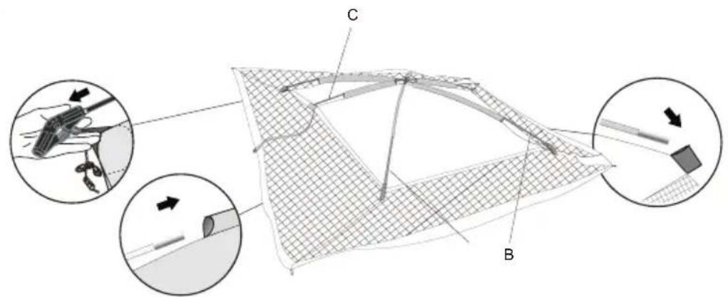 Gardenline Outdoor Screen House 52647 - PASO 3: Ensamblar la casa de malla - 1
