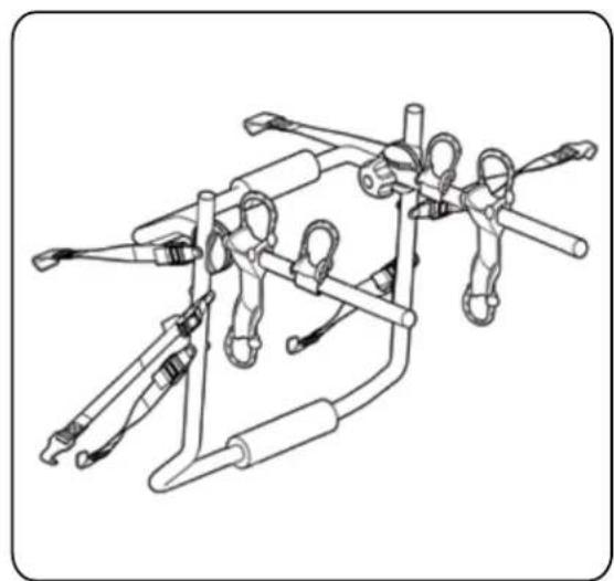 Bikemate 2-Bike Trunk Rack SCT102 - Correa de seguridad roja - 2