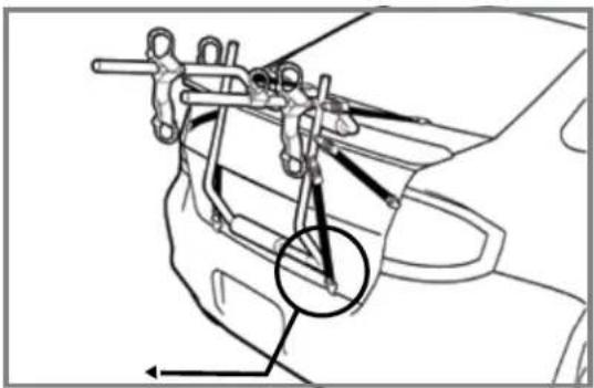Bikemate 2-Bike Trunk Rack SCT102 - Tie A Knot For Added Security - 3