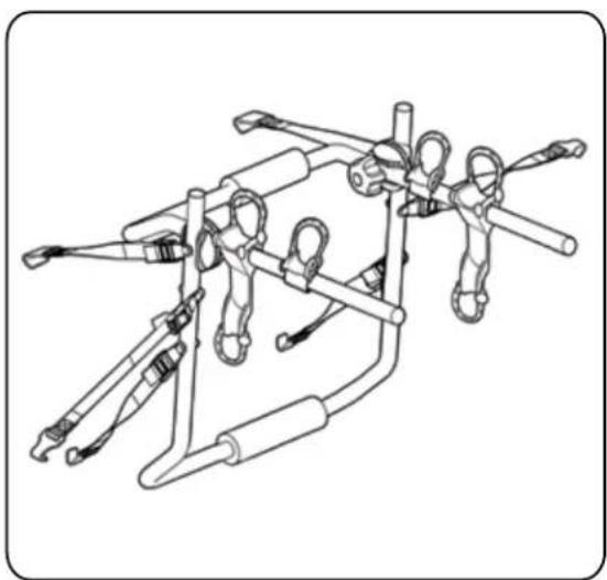 Bikemate 2-Bike Trunk Rack SCT102 - Red Security Strap - 6