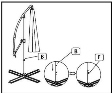Gardenline 10 Foot Offset Umbrella 21224-17 - Pack contents / parts - 4