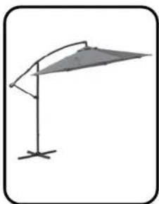 Gardenline 10 Foot Offset Umbrella 21224-17 - WARRANTY CARD 10 FOOT OFFSET UMBRELLA - 2