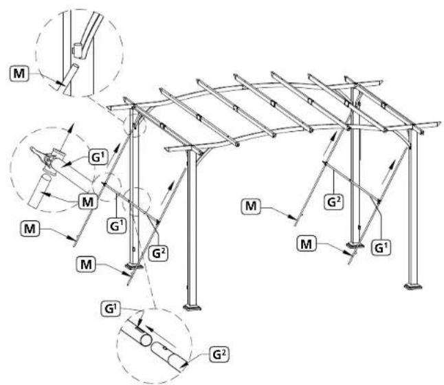 Gardenline Pergola 21919-17/49964-17 - Instrucciones de ensamblaje - 1