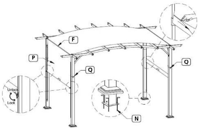Gardenline Pergola 21919-17/49964-17 - Instrucciones de ensamblaje - 1