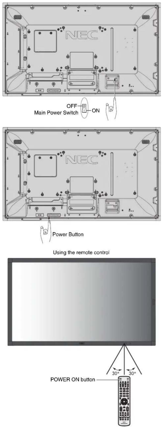 NEC MultiSync V484-T - Power ON and OFF Modes - 1